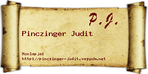 Pinczinger Judit névjegykártya